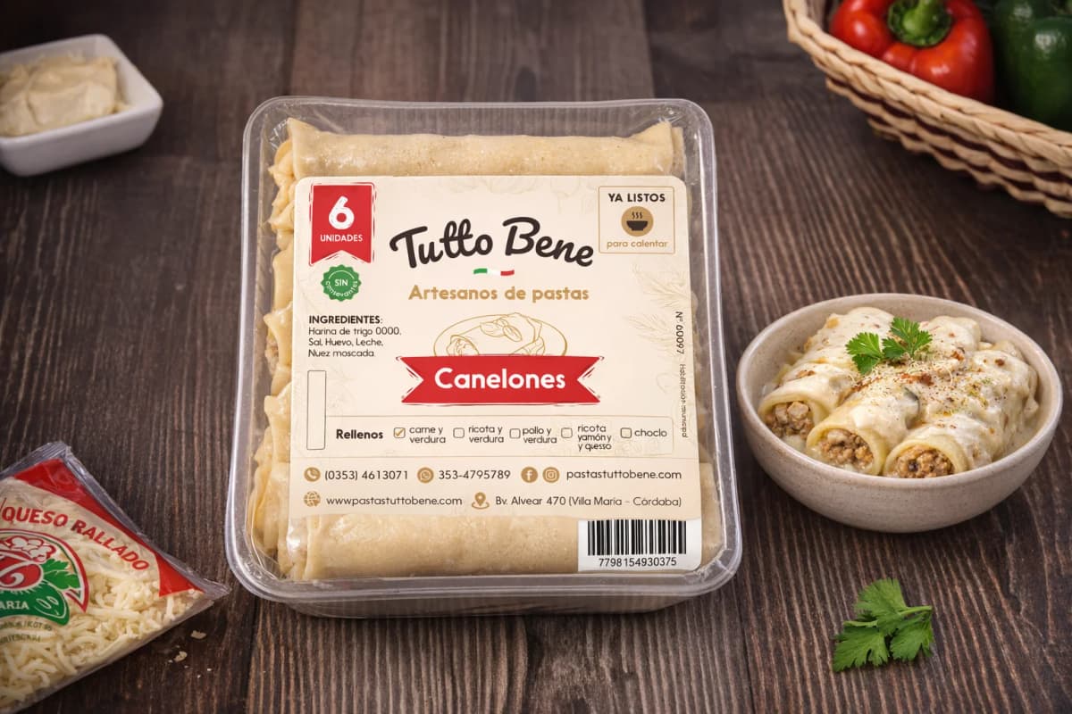 Canelones para venta mayorista — Pastas Tutto Bene